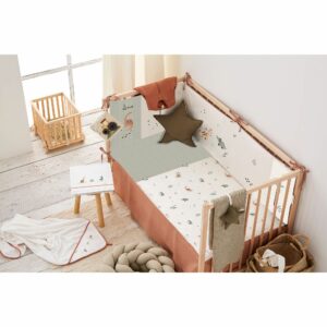 EDREDON+PROTECTOR CUNA 60X120 BRONTO B/TEJA BIMBIDREAMS