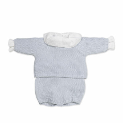 SET/ TRICOT JERSEY + RANITA + BODY BAMBULA  0-1M/56 CM