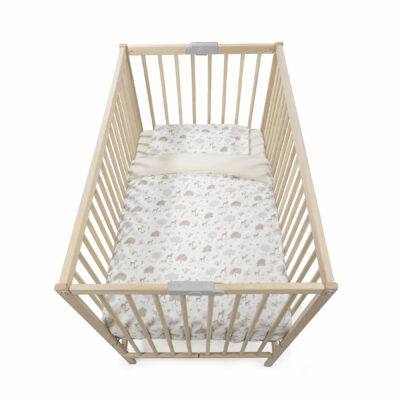 EDREDÓN + SÁBANA BAJERA + ALMOHADA CUNA 120X60 CM NARA PASITO A PASITO