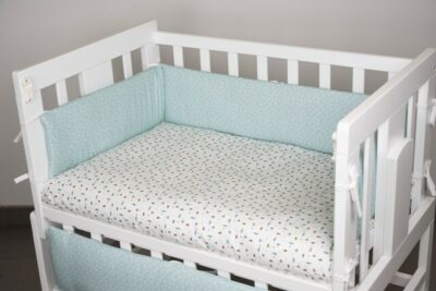Edredon+protector maxicuna 70×140 Love Turquesa IKID