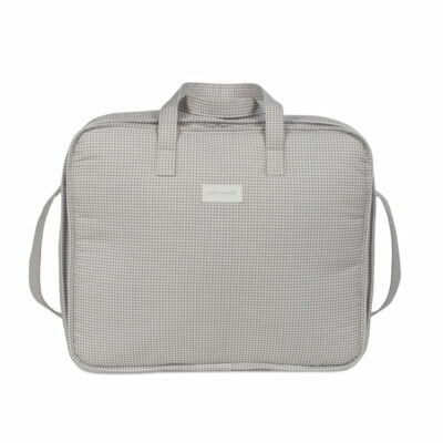 MALETA LITTLE BLOOM VICHY GRIS PASITO A PASITO