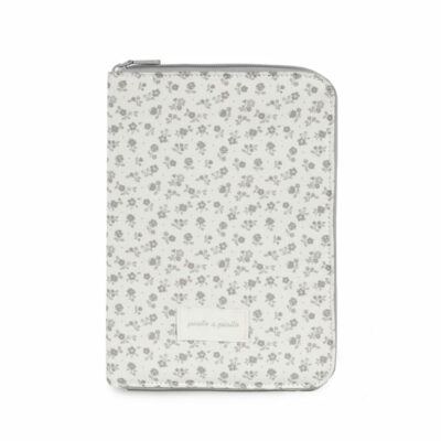 PORTADOCUMENTOS LITTLE BLOOM FLOR GRIS PASITO A PASITO