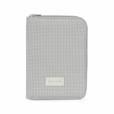 PORTADOCUMENTOS LITTLE BLOOM VICHY GRIS PASITO A PASITO