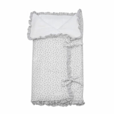 MANTA LITTLE BLOOM FLOR GRIS PSITO A PASITO