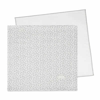 MUSELINA LITTLE BLOOM FLOR GRIS PASITO A PASITO